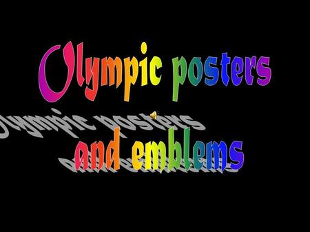 1896 Athens No official poster was made for the 1896 Olympic Games, but the cover page of the official report is often used to refer to the Games of.