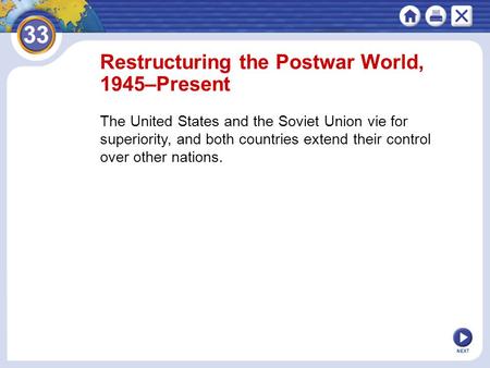Restructuring the Postwar World, 1945–Present