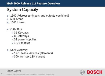 System Capacity MAP 5000 Release 1.2 Feature Overview