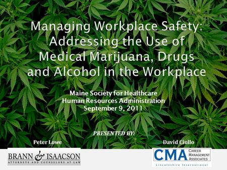 PRESENTED BY: Peter Lowe Maine Society for Healthcare Human Resources Administration September 9, 2011 David Ciullo.