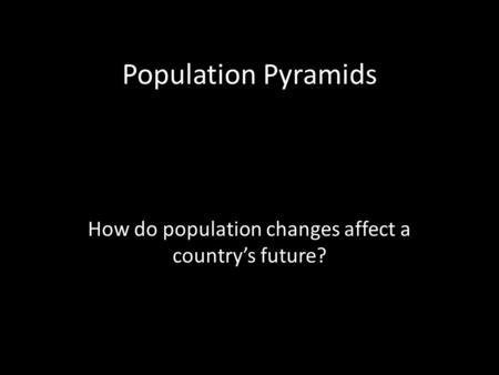 How do population changes affect a country’s future?