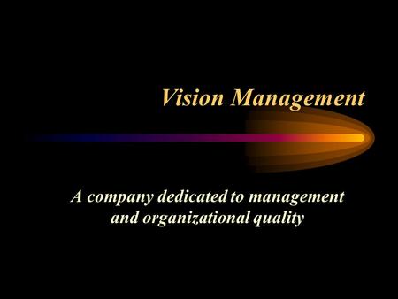Vision Management A company dedicated to management and organizational quality.