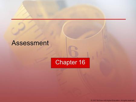 Assessment Chapter 16.