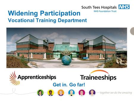 Widening Participation Vocational Training Department Get in. Go far!