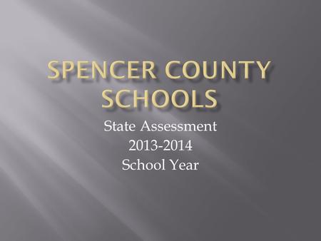 State Assessment 2013-2014 School Year. Grade Range AchieveGapGrowthCollege Career Grad. Rate Total Elem.30 40N/A 100 Mid.28 16N/A100 High20 100.