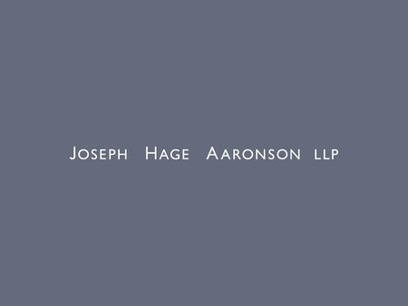 Paul Farmer Partner, Joseph Hage Aaronson