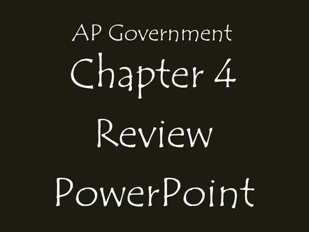 AP Government Chapter 4 Review PowerPoint. Key points of Engel v. Vitale;