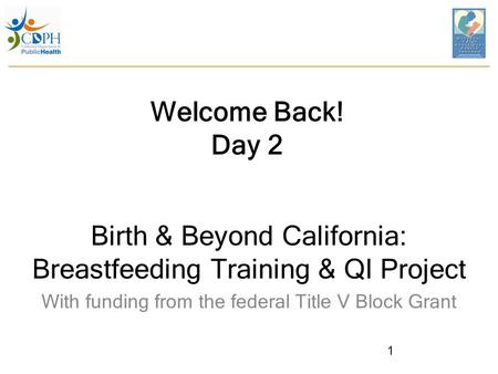 Birth & Beyond California: Breastfeeding Training & QI Project