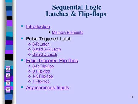 Sequential Logic Latches & Flip-flops