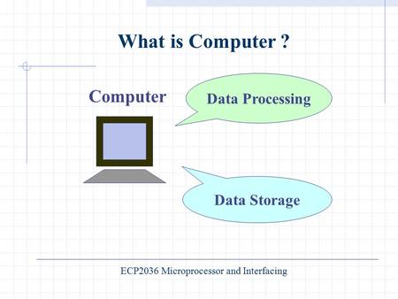 ECP2036 Microprocessor and Interfacing