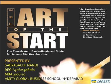 PRESENTED BY: SABYASACHI NANDI REG:A30601908061 MBA 2008-10 AMITY GLOBAL BUSINESS SCHOOL-HYDERABAD.