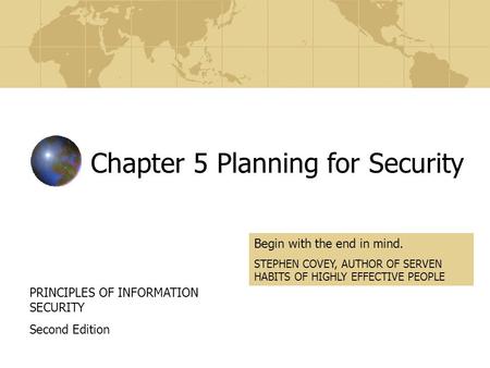 Chapter 5 Planning for Security