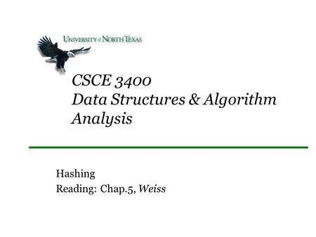 CSCE 3400 Data Structures & Algorithm Analysis