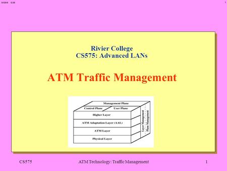 Rivier College CS575: Advanced LANs ATM Traffic Management