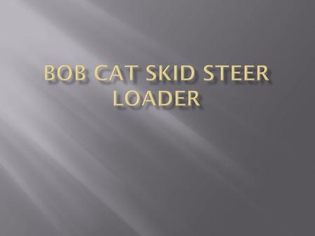 Bob cat Skid steer loader