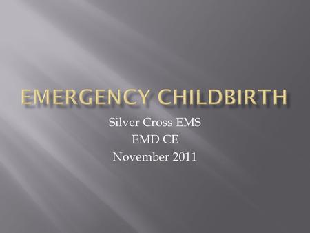 Silver Cross EMS EMD CE November 2011