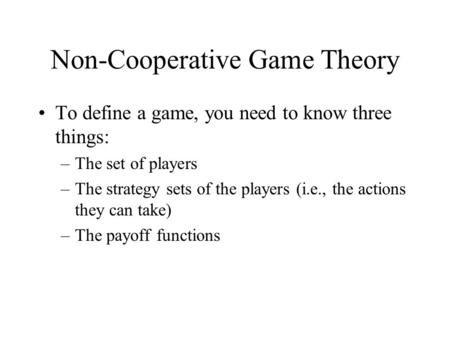 Is the game theory the right game 2 essay