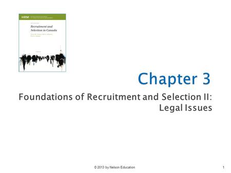 Foundations of Recruitment and Selection II: Legal Issues
