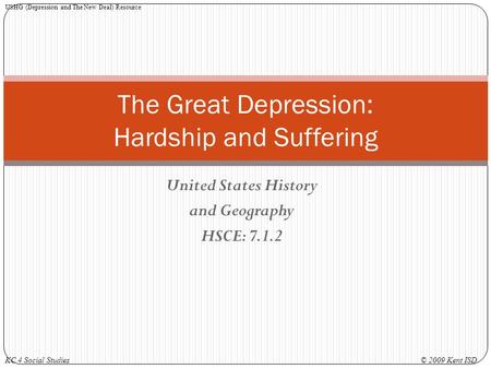 The Great Depression: Hardship and Suffering