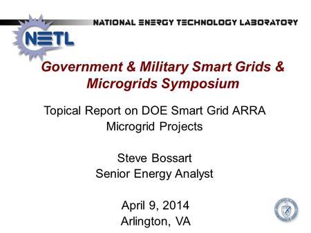 Government & Military Smart Grids & Microgrids Symposium