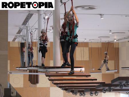 WHAT IS ROPETOPIA ? ROPETOPIA IS A PRODUCT OF IT IS A COMBINATION OF VERTICAL & HORIZONTAL CHALLENGES FOR INDIVIDUALS AND GROUPS FROM ALL AGES. ISO 9001:2008.