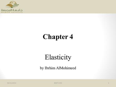 Elasticity by Ibrhim AlMohimeed