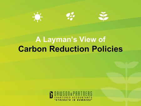 A Layman’s View of Carbon Reduction Policies. Overview History of climate change policy debate Projected impacts Australian Government’s response Opposition.