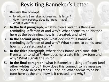 Revisiting Banneker’s Letter