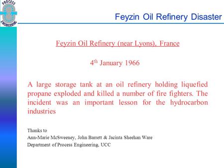 Feyzin Oil Refinery Disaster