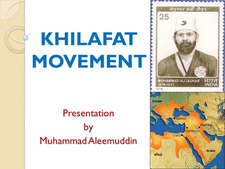 Presentation by Muhammad Aleemuddin