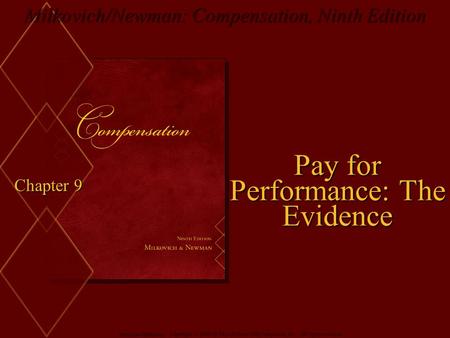 Pay for Performance: The Evidence