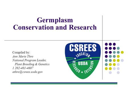 Conservation and Research