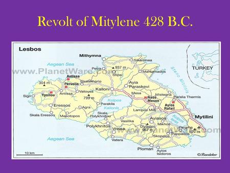 Revolt of Mitylene 428 B.C..