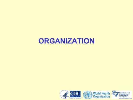 ORGANIZATION. 2 Problem scenario  Develop an organizational chart for your laboratory showing lines of authority from the head of the organization to.