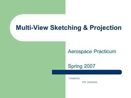 Multi-View Sketching & Projection