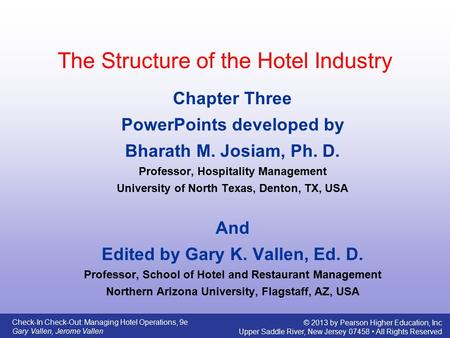 The Structure of the Hotel Industry
