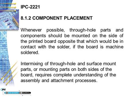 IPC-2221 8.1.2 COMPONENT PLACEMENT