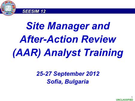 (AAR) Analyst Training