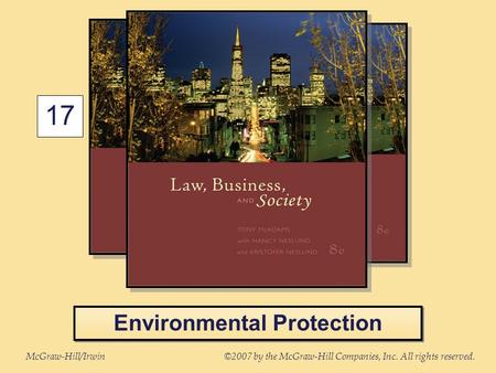 McGraw-Hill/Irwin©2007 by the McGraw-Hill Companies, Inc. All rights reserved. 17 Environmental Protection.