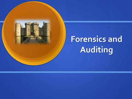Forensics and Auditing. Computer Forensics Computer forensics is the science of attempting to recover evidence on a computer system. Complex area: Legal.
