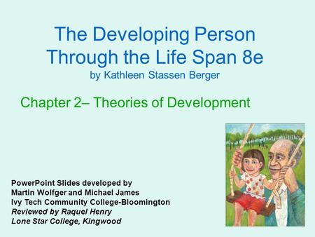 The Developing Person Through the Life Span 8e by Kathleen Stassen Berger Chapter 2– Theories of Development PowerPoint Slides developed by Martin Wolfger.