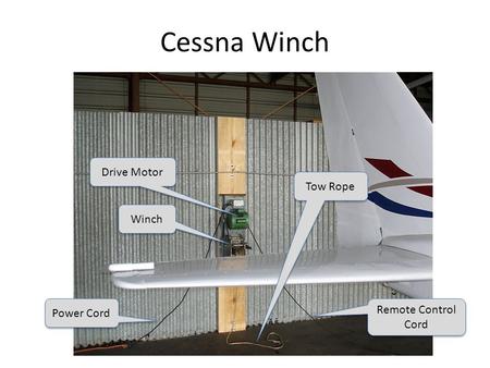 Cessna Winch Drive Motor Winch Power Cord Tow Rope Remote Control Cord.