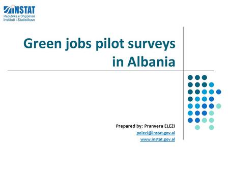 Green jobs pilot surveys in Albania