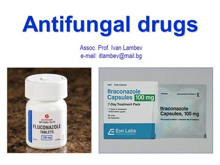 E-mail: itlambev@mail.bg Antifungal drugs Assoc. Prof. Ivan Lambev e-mail: itlambev@mail.bg.