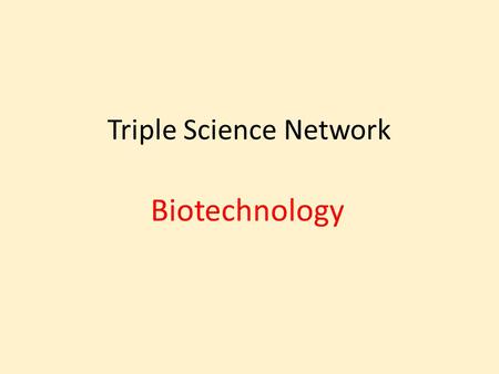 Triple Science Network