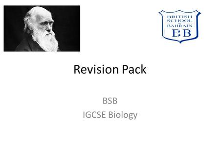 Revision Pack BSB IGCSE Biology.