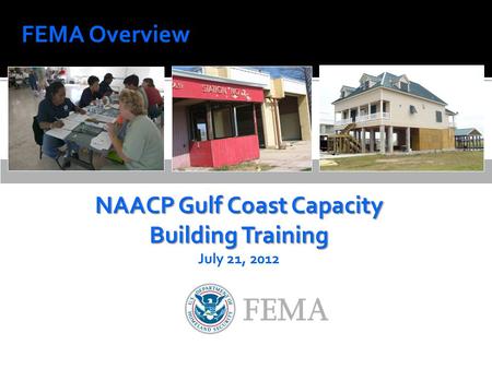 FEMA Overview. FEMA overview Federal disaster contracting Emergency Preparedness 2.