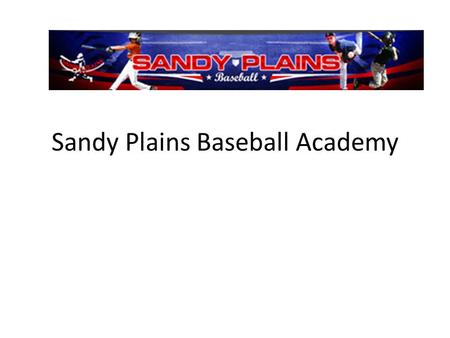 Sandy Plains Baseball Academy. Instructors Determine specialties Determine preferred age group Determine availability Suggest teams pair up for 2 hour.