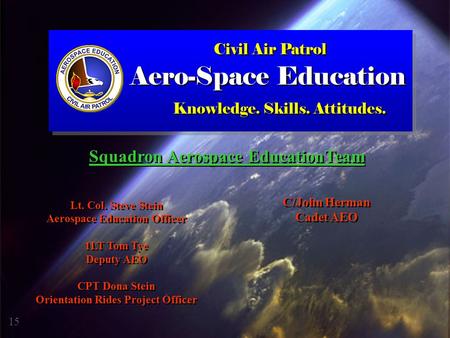 Aero-Space Education Squadron Aerospace EducationTeam Civil Air Patrol