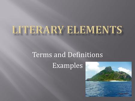 Terms and Definitions Examples